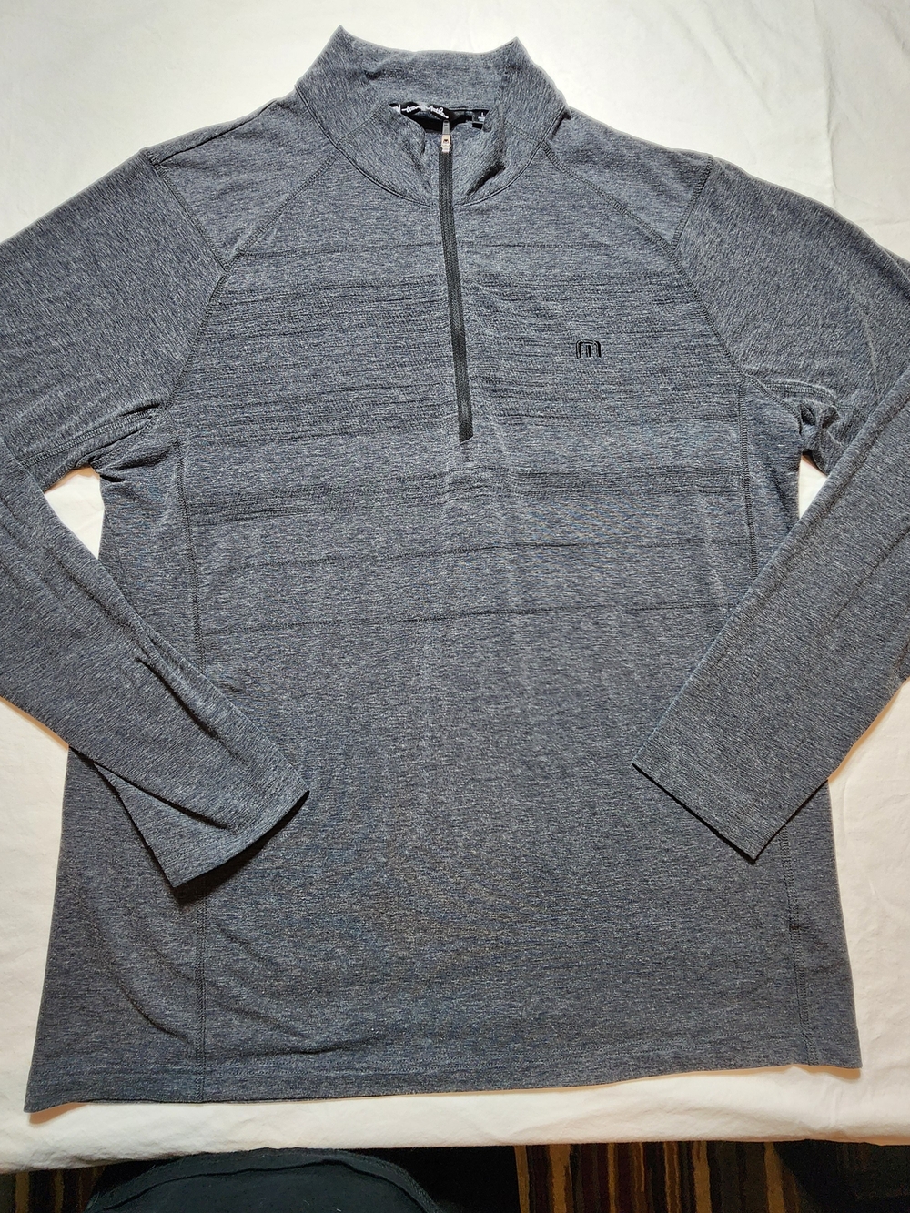 Travis Mathew Men's Heather Gray Quarter-Zip Pullover